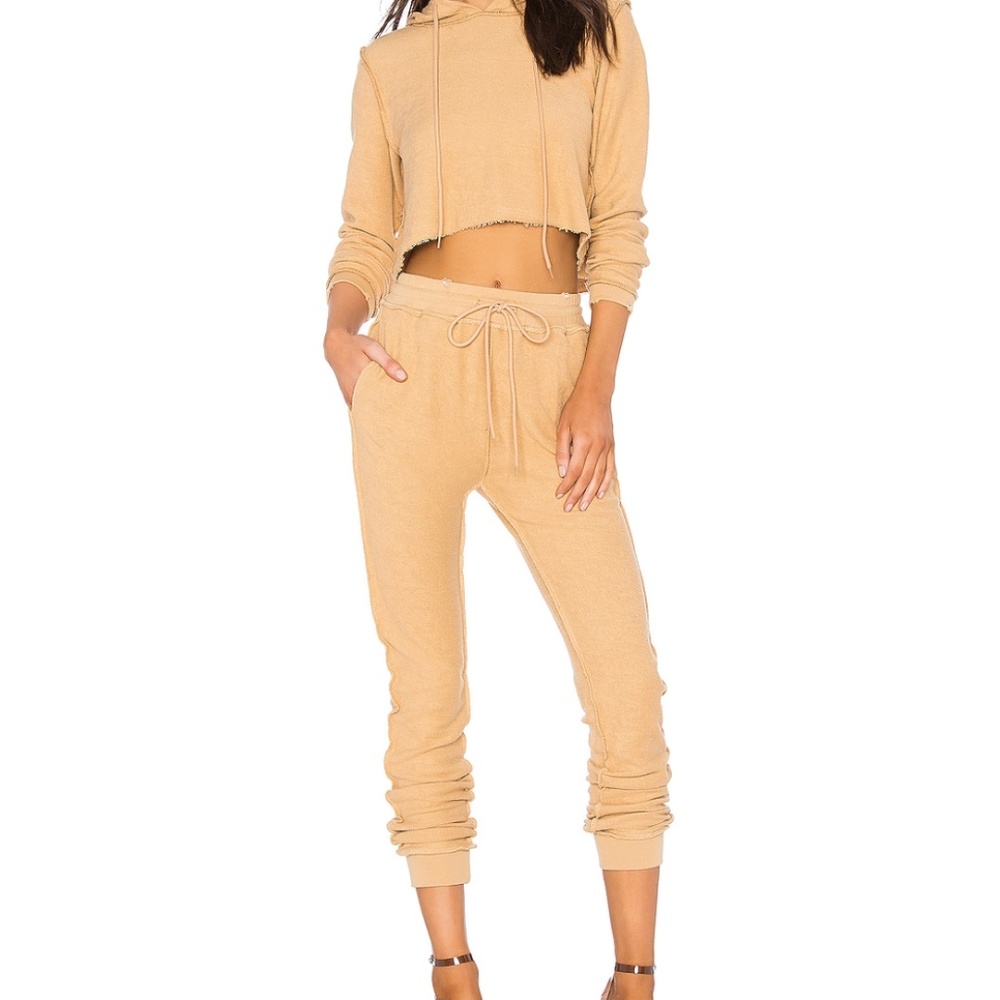 Danielle Guizio Beige Terry Sweatsuit sz S